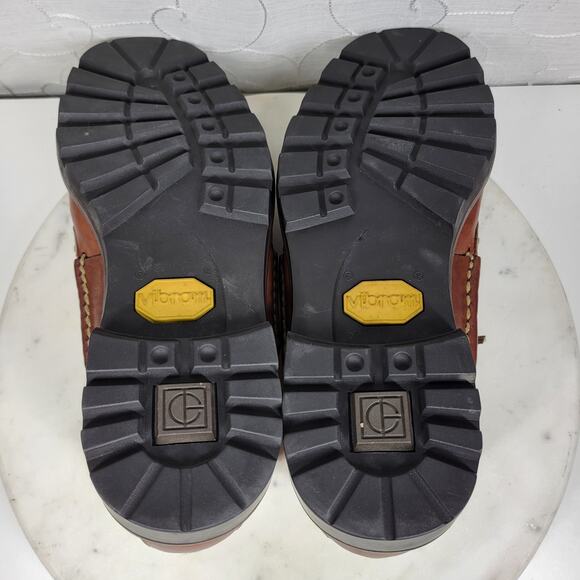 Cole Haan Shoe G Leather Loafers Mens 9.5 Brown Black Vibram Sole Deck Shoes - Picture 15 of 16